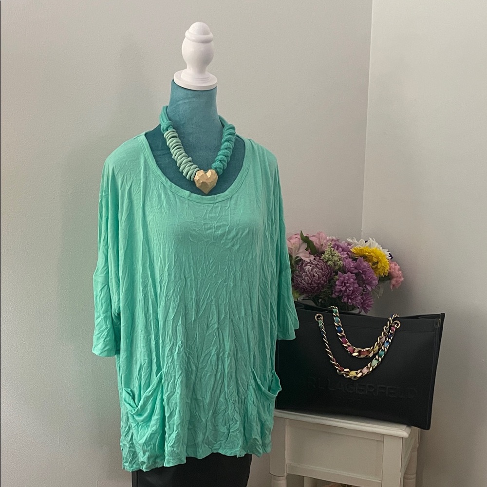 Shane Turquoise Sea/Green Tunic Top